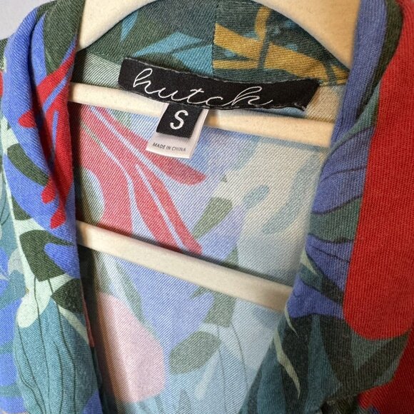 Hutch Rigby Tropical Floral Button Front Maxi Shirt Dress Size Small Pal… - Picture 4 of 12
